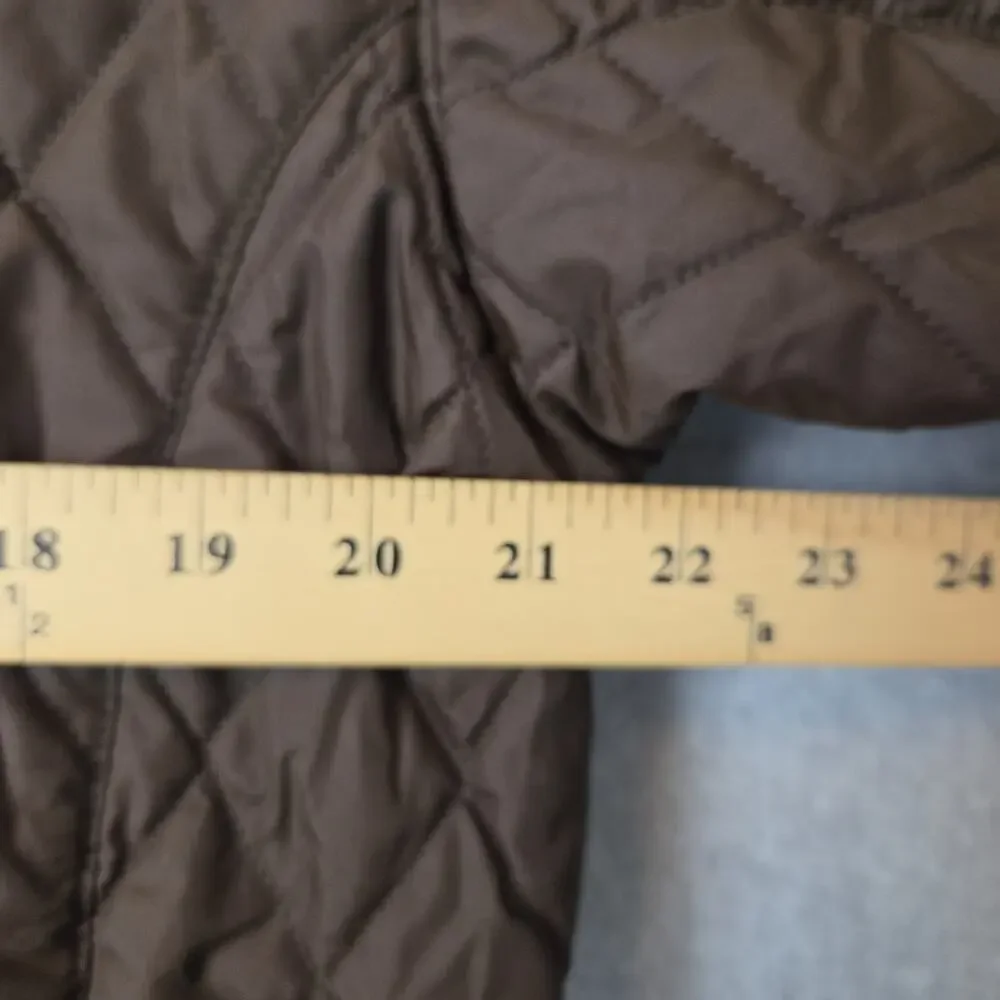 Columbia Interchange Brown LS Quilted Zip Up Puffer Jacket Women's XL Pockets - Picture 9 of 12